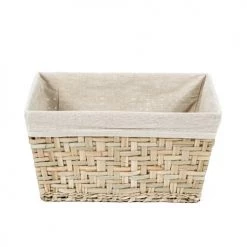 Compactor Paniers Et Corbeilles Panier De Rangement Tressé 38,5x28,5cm -Accessoires de cheminée Soldes panier de rangement tresse 38 5x28 5cm 4