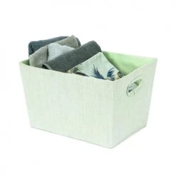 Compactor Paniers Et Corbeilles Panier De Rangement Vert 40x30cm -Accessoires de cheminée Soldes panier de rangement vert 40x30cm 2
