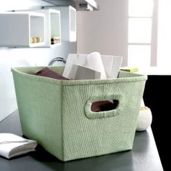 Compactor Paniers Et Corbeilles Panier De Rangement Vert 40x30cm -Accessoires de cheminée Soldes panier de rangement vert 40x30cm 4