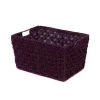 Compactor Paniers Et Corbeilles Panier Dentelle Au Crochet Violet 35x20cm -Accessoires de cheminée Soldes panier dentelle au crochet violet 35x20cm
