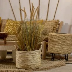 Now’s Home Paniers Et Corbeilles Panier En Abaca Avec Poignées D38cm -Accessoires de cheminée Soldes panier en abaca avec poignees d38cm 4