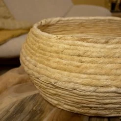 Now’s Home Paniers Et Corbeilles Panier En Abaca D42cm -Accessoires de cheminée Soldes panier en abaca d42cm 2