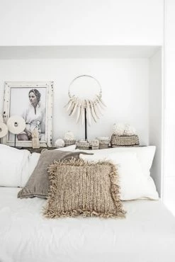 Bazar Bizar Paniers Et Corbeilles Panier En Cauris Tressé -Accessoires de cheminée Soldes panier en cauris tresse 2