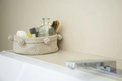 Lorena Canals Paniers Et Corbeilles Panier En Coton Beige 12xØ30 -Accessoires de cheminée Soldes panier en coton beige 12xoe30 5