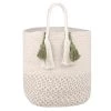 Stof Paniers Et Corbeilles Panier En Coton Blanc Cassé -Accessoires de cheminée Soldes panier en coton blanc casse