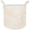 Maisons Du Monde Paniers Et Corbeilles Panier En Coton Et Peva à Relief Blanc -Accessoires de cheminée Soldes panier en coton et peva a relief blanc 1000 10 31 227130 1