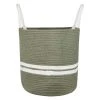 Stof Paniers Et Corbeilles Panier En Coton Kaki -Accessoires de cheminée Soldes panier en coton kaki