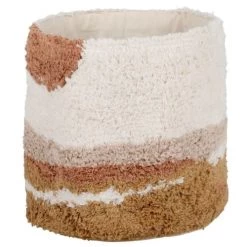 Maisons Du Monde Paniers Et Corbeilles Panier En Coton Tissé Maron, Beige Et Terracotta