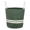 Stof Paniers à Linge Panier En Coton Vert -Accessoires de cheminée Soldes panier en coton vert 4