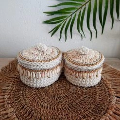 My Bliss Home Paniers Et Corbeilles Panier En Crochet Avec Couvercle D10xH7 Cm -Accessoires de cheminée Soldes panier en crochet avec couvercle d10xh7 cm 5