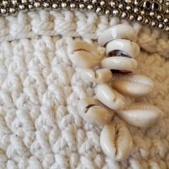 My Bliss Home Paniers Et Corbeilles Panier En Crochet Blanc D17 X H15 Cm -Accessoires de cheminée Soldes panier en crochet blanc d17 x h15 cm 4