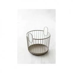 Zone Denmark Paniers Et Corbeilles Panier En Fer Taupe -Accessoires de cheminée Soldes panier en fer taupe 4