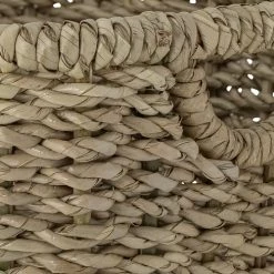 Bloomingville Paniers Et Corbeilles Panier En Feuille De Palmier Beige -Accessoires de cheminée Soldes panier en feuille de palmier beige 3