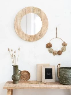 Maisons Du Monde Paniers Et Corbeilles Panier En Fibre De Maïs Vert Olive Tressé Main -Accessoires de cheminée Soldes panier en fibre de mais vert olive tresse main 1000 10 33 216267 2