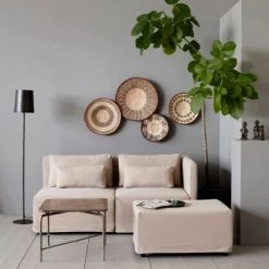 House Doctor Paniers Et Corbeilles Panier En Fibre Naturelles Beige -Accessoires de cheminée Soldes panier en fibre naturelles beige 5