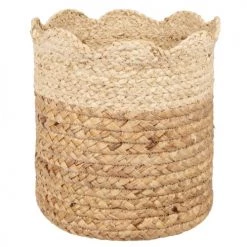 Maisons Du Monde Paniers Et Corbeilles Panier En Fibre Végétale Et Fibre De Maïs Beige Et Marron