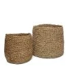 Bazar Bizar Paniers Et Corbeilles Panier En Herbes De Mer Lot De 2 -Accessoires de cheminée Soldes panier en herbes de mer lot de 2