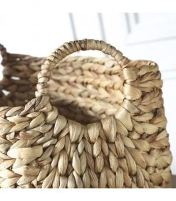 Casâme Paniers Et Corbeilles Panier En Jacinthe D'eau Avec Poignées - L36xP19xH22 - Beige -Accessoires de cheminée Soldes panier en jacinthe d eau avec poignees l36xp19xh22 beige 2