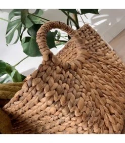 Casâme Paniers Et Corbeilles Panier En Jacinthe D'eau Avec Poignées - L46xP27xH27 - Beige -Accessoires de cheminée Soldes panier en jacinthe d eau avec poignees l46xp27xh27 beige 4