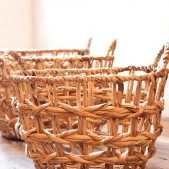 Sensei Maison Paniers Et Corbeilles Panier En Jacinthe D'eau H 50 Cm Naturel XXL -Accessoires de cheminée Soldes panier en jacinthe d eau h 50 cm naturel xxl 2