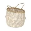 Compactor Paniers Et Corbeilles Panier En Jonc De Mer Beige Et Blanc H32cm -Accessoires de cheminée Soldes panier en jonc de mer beige et blanc h32cm