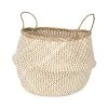 Compactor Paniers Et Corbeilles Panier En Jonc De Mer Beige Et Blanc H36cm -Accessoires de cheminée Soldes panier en jonc de mer beige et blanc h36cm