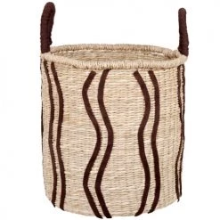 Maisons Du Monde Paniers Et Corbeilles Panier En Jonc De Mer Beige Et Marron