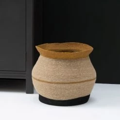 Casatera Paniers Et Corbeilles Panier En Jonc De Mer Marron -Accessoires de cheminée Soldes panier en jonc de mer marron 2