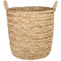 Maisons Du Monde Paniers Et Corbeilles Panier En Jonc De Mer Tressé Main H30
