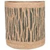 Maisons Du Monde Paniers Et Corbeilles Panier En Jute Marron Et Vert -Accessoires de cheminée Soldes panier en jute marron et vert 1000 3 17 229248 1