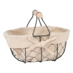 Maisons Du Monde Paniers Et Corbeilles Panier En Métal Noir Et Peuplier