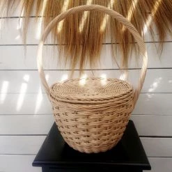 My Bliss Home Paniers Et Corbeilles Panier En Osier Naturel 30x24x50 Cm -Accessoires de cheminée Soldes panier en osier naturel 30x24x50 cm 4