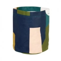 Maisons Du Monde Paniers Et Corbeilles Panier En Papier à Motifs Géométriques Roses, Bleus Et Blancs