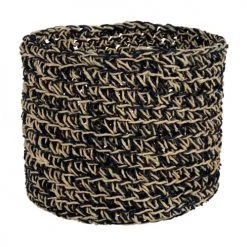 Maisons Du Monde Paniers Et Corbeilles Panier En Papier Noir Et Beige - Lot De 2