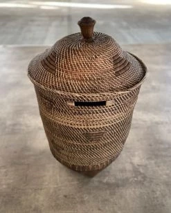 Bazar Bizar Paniers Et Corbeilles Panier En Rotin Brun Naturel -Accessoires de cheminée Soldes panier en rotin brun naturel 10