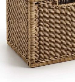 MOYCOR Paniers Et Corbeilles Panier En Rotin Marron -Accessoires de cheminée Soldes panier en rotin marron 2