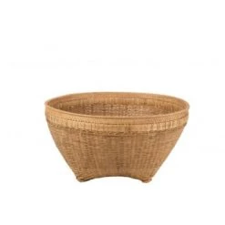LANADECO Paniers Et Corbeilles Panier Extra Large Rond Rotin Naturel D85cm -Accessoires de cheminée Soldes panier extra large rond rotin naturel d85cm 1