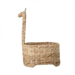 Bloomingville Paniers Et Corbeilles Panier Forme Girafe En Jacinthe D'eau Naturel -Accessoires de cheminée Soldes panier forme girafe en jacinthe d eau naturel 5