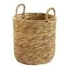 Casâme Paniers Et Corbeilles Panier Haut En Jacinthe D'eau - Beige -Accessoires de cheminée Soldes panier haut en jacinthe d eau beige