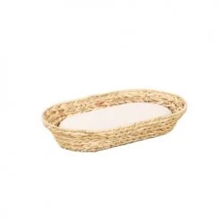 Beau Rivage Paniers Et Corbeilles Panier Ovale Pour Chien Et Chat En Jacinthe D'eau Coussin écru -Accessoires de cheminée Soldes panier ovale pour chien et chat en jacinthe d eau coussin ecru 3