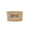 Beau Rivage Paniers Et Corbeilles Panier Ovale Pour Chien Et Chat En Jonc De Mer Coussin Gris -Accessoires de cheminée Soldes panier ovale pour chien et chat en jonc de mer coussin gris