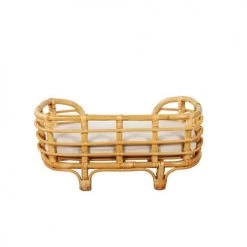 Beau Rivage Paniers Et Corbeilles Panier Ovale Pour Chien Et Chat En Rotin Coussin écru -Accessoires de cheminée Soldes panier ovale pour chien et chat en rotin coussin ecru 10