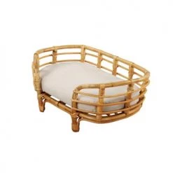 Beau Rivage Paniers Et Corbeilles Panier Ovale Pour Chien Et Chat En Rotin Coussin écru -Accessoires de cheminée Soldes panier ovale pour chien et chat en rotin coussin ecru 11