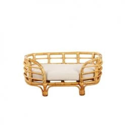 Beau Rivage Paniers Et Corbeilles Panier Ovale Pour Chien Et Chat En Rotin Coussin écru