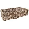 Meubletmoi Paniers Et Corbeilles Panier Rectangulaire En Kubu Naturel Tressé -Accessoires de cheminée Soldes panier rectangulaire en kubu naturel tresse