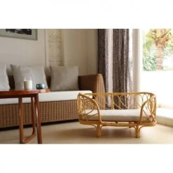 Beau Rivage Paniers Et Corbeilles Panier Rectangulaire Pour Chien Et Chat En Rotin Coloris écru -Accessoires de cheminée Soldes panier rectangulaire pour chien et chat en rotin coloris ecru 2