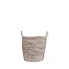 House Nordic Paniers Et Corbeilles Panier Rond En Feuille De Maïs Naturel -Accessoires de cheminée Soldes panier rond en feuille de mais naturel