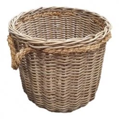 Meubletmoi Paniers Et Corbeilles Panier Rond En Kubu Naturel Tressé D.54 Cm Avec Anses