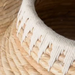 Grenier Alpin Paniers Et Corbeilles Panier Rond En Tressage Abaca Et Corde (set De 2) -Accessoires de cheminée Soldes panier rond en tressage abaca et corde set de 2 3