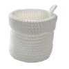 Casâme Paniers Et Corbeilles Panier Rond Maille Crochet 12x10cm - Blanc -Accessoires de cheminée Soldes panier rond maille crochet 12x10cm blanc